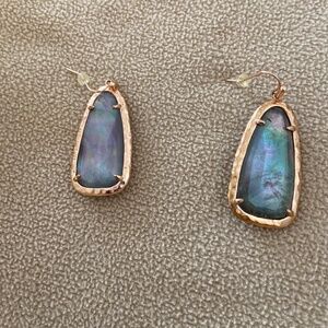 Kendra Scott Crystal Gray Illusion Lyn Earrings in Rose Gold
